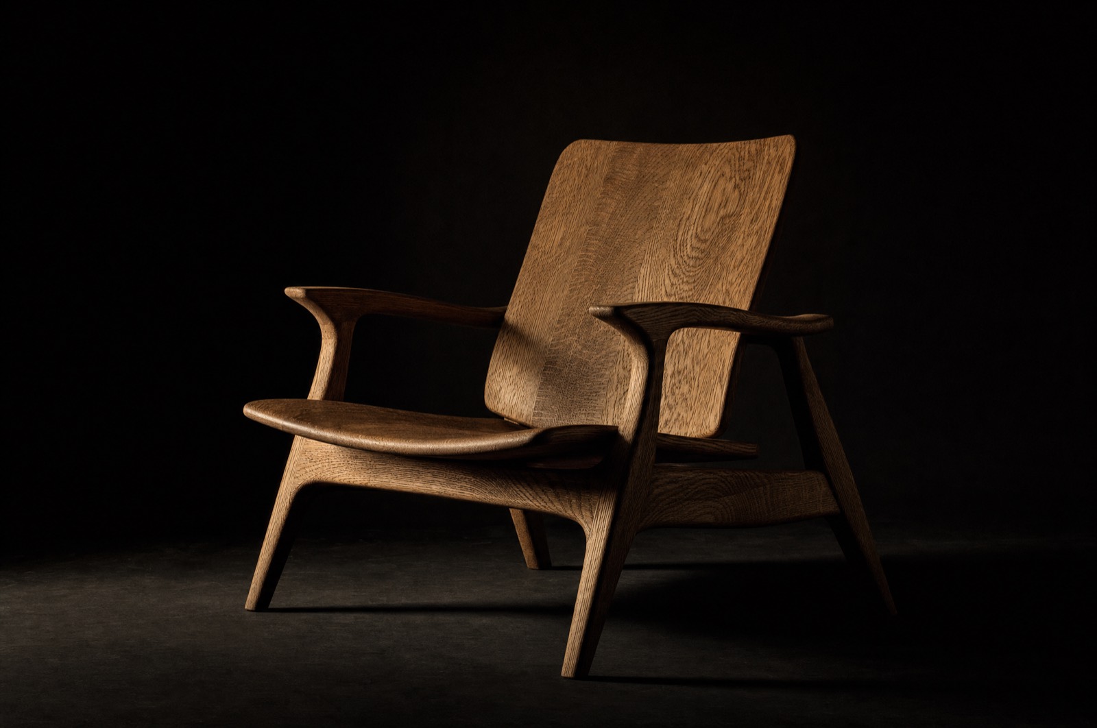 Minimal furniture e-commerce page with a dark editorial layout